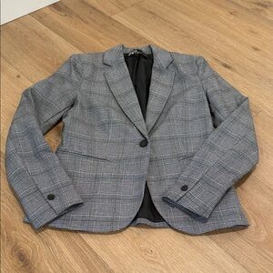 Zara Gray Plaid Blazer